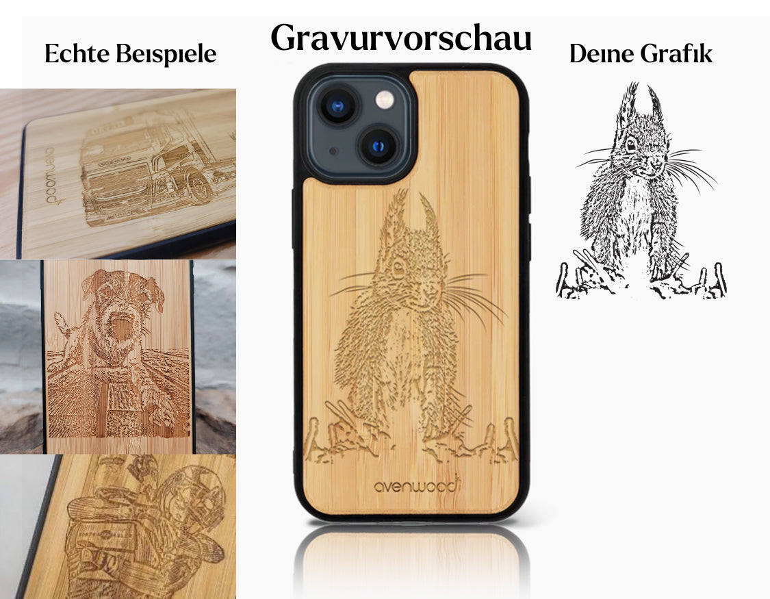 INDIVIDUELL iPhone 15 Bambus-Kunststoff